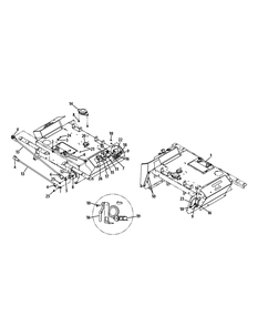 Engine Connections Diagram and Parts List for Z-FORCE44 17AE3AGF-17AE3AGF010 Cub Cadet Lawn Tractor